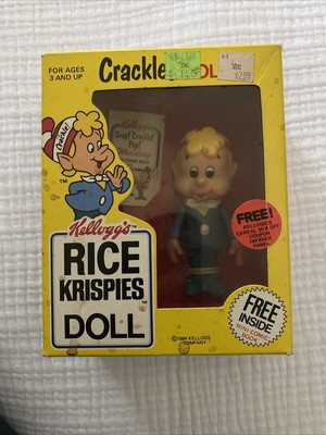 Kellogg's Crackle Rice Krispies 4'' Doll Box 1984 NOS Cereal NEW IN SEALED BOX!!!