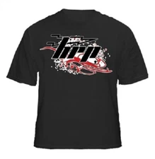New Men's XLarge Black HRP Motocross  T-shirt 100% cotton 6.1oz