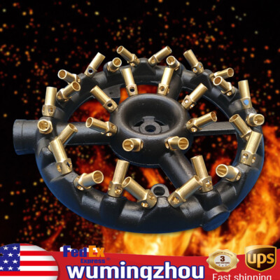 32-Heads Jet Burner Round Shape Propane Natural Gas Jet 32-Tips 80000 BTU/HR