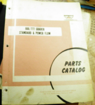 WABCO 666 777 MOTOR GRADER STANDERD AND POWER FLOW PARTS CATALOG