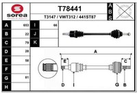 EAI Antriebswelle Vorne Links FüR VW UP 121 122 BL1 BL2 Citigo Mii KF1_ T78441