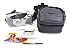 Kodak Easy Load 35 KE25 35mm Point and Shoot Film Silver Camera With Case