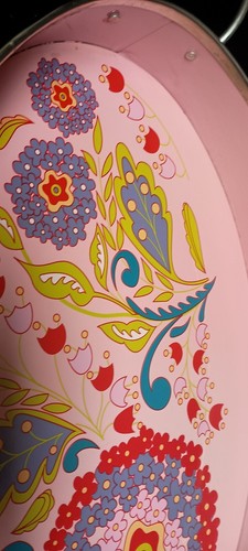 Dena Metal Serving Tray With Handles Boho Floral Paisley New With Tags - Picture 3 of 13