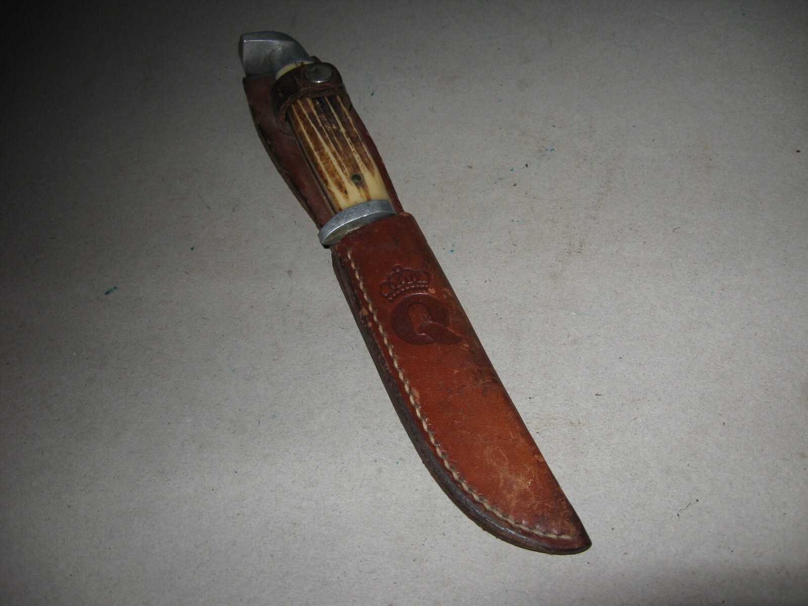 Vintage Queen Cutlery Hunting Knife With Original Leather Sheath eBay