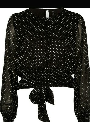 river island polka dot blouse