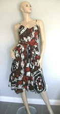 NWT Christian Lacroix Cotton Vermillon Dress 38