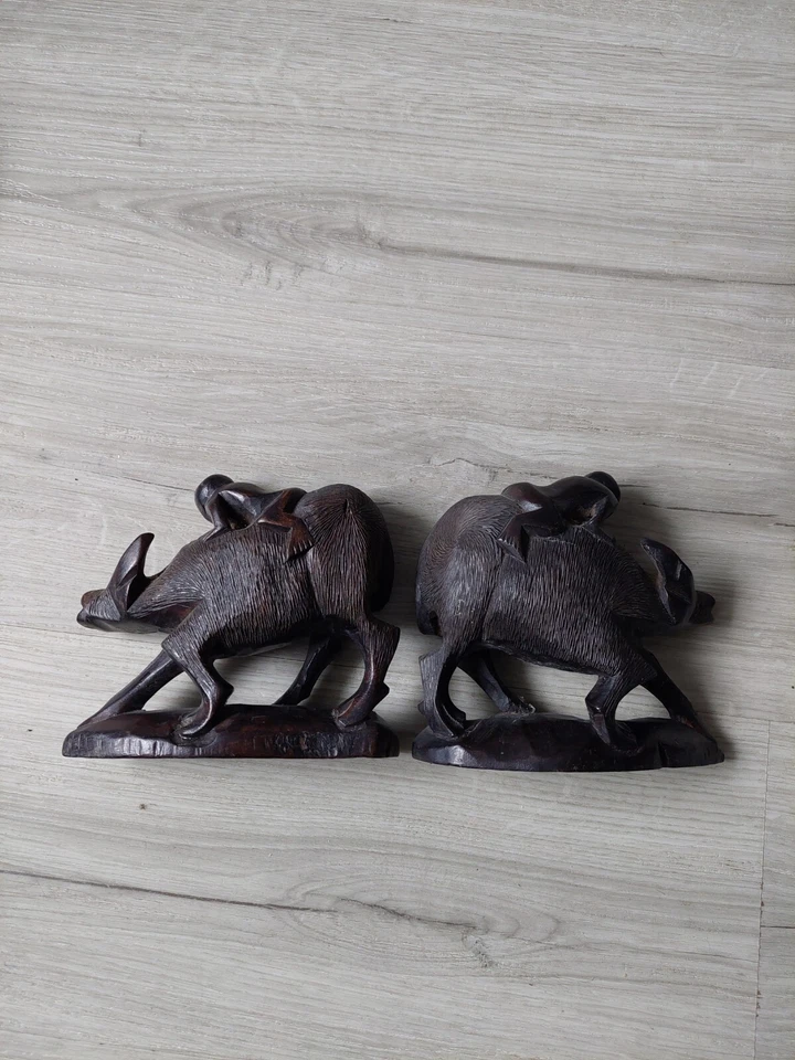 2 STATUES BOIS CHINE - Photo 4/4