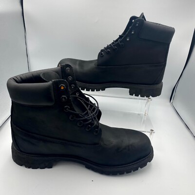 Timberland Premium 6 Inch 10073 Men 13 M Boot Black Leather