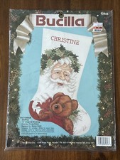 Bucilla Victorian Christmas Santa Cross Stitch Stocking Kit 1991 #82826