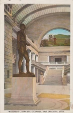 Massasoit Utah State Capitol Salt Lake City Utah Whiteborder Vintage Post Card