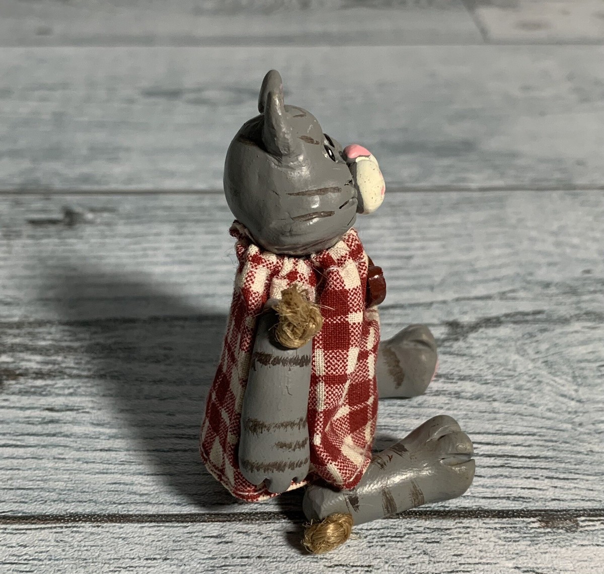 Vintage Russ Berrie & Co. Cat With Heart Jointed Mini 13932 | eBay