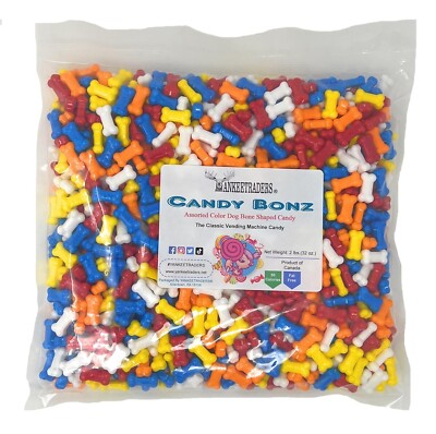 Candy Bonz, Assorted Dog Bone Shaped Candy 3, 2 lb bags (6 lbs) ~ YANKEETRADERS 