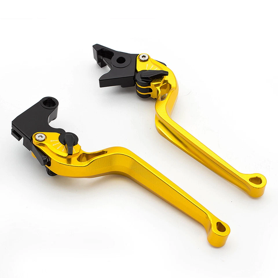Palanca de embrague de freno larga romboidal para motores Aprilia Honda Suzuki BMW BUELL dorado Foto 3 de 4