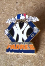 1998 pin NY New York Yankees vs SD San Diego Padres World Series WS MLB