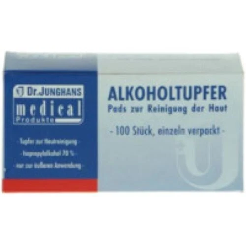 DR. JUNGHANS MEDICAL GMBH Alkoholtupfer Dr.Junghans 3x6cm Steril 100 Stück - OVP v.med. Fachhändler