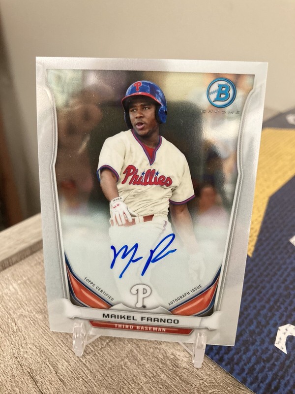 2014 Bowman - Prospect Autographs Chrome #BCAP-MF Maikel Franco (AU, RC)