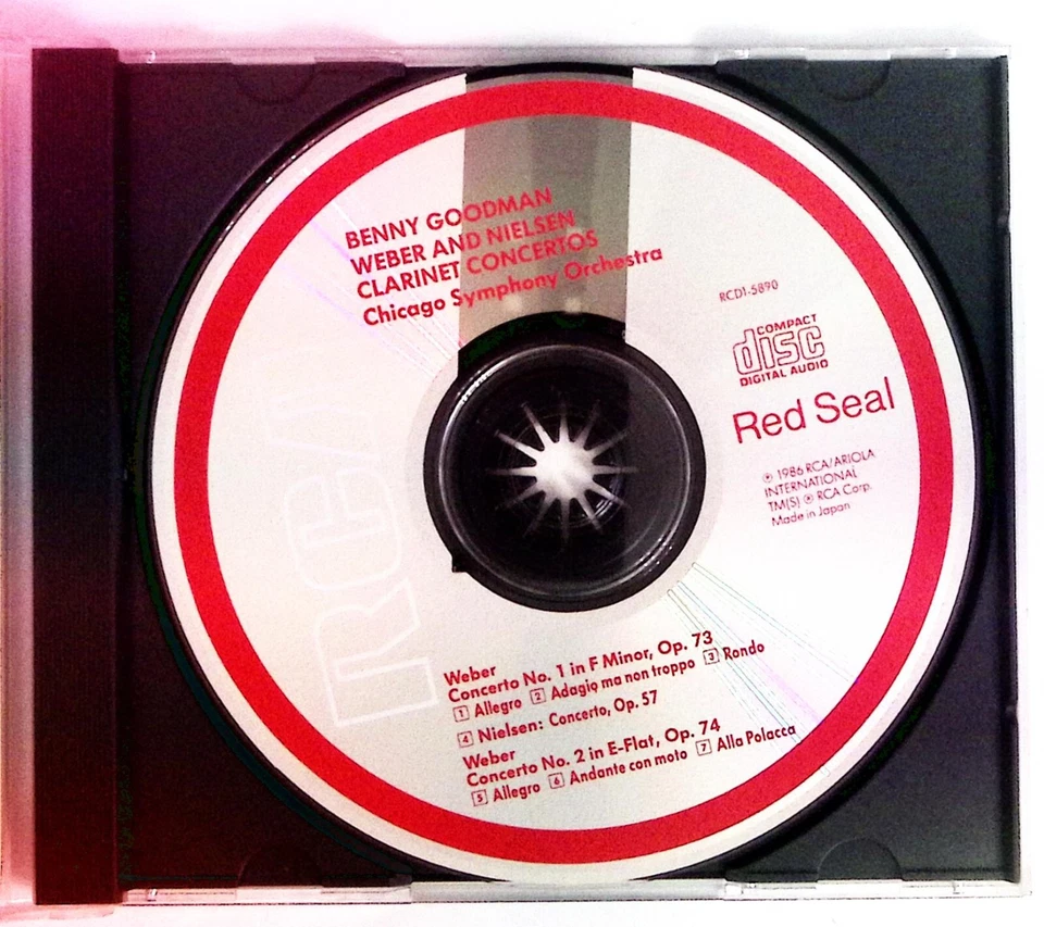 BENNY GOODMAN, WEBER И NIELSEN, ЧИКАГСКИЙ СИМФОНИЧЕСКИЙ КЛАРНЕТ КОНЦЕРТЫ CD 5623 - Изображение 4 из 4