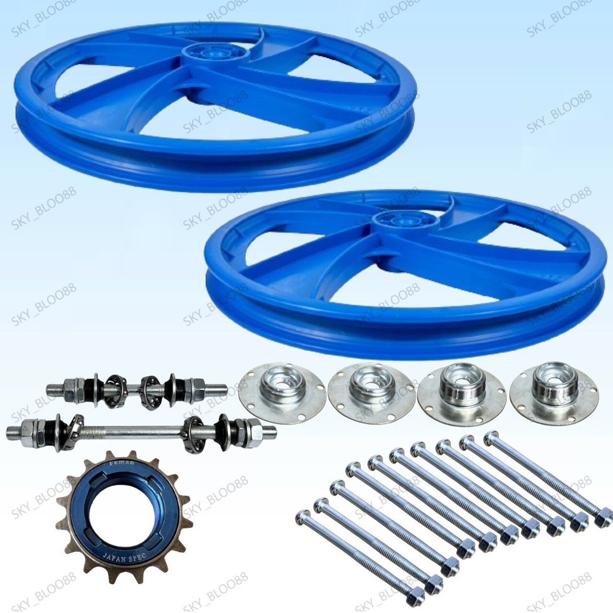 Set Mozzi BMX Da 20" Anteriore E Posteriore Con Cuscinetti E Pignone 16T - Universale