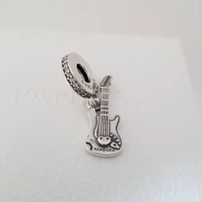 Pandora Guitar Rock Life Music Silver Charm Hobby Gift Friend New with a  box #4