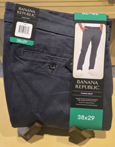 NEW Banana Republic Men’s 38x29 Gray Chino Pant Straight Fit