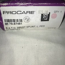 PROCARE B.A.T.H Wrist Splint Left Ped 79-87481 New- Damaged BOX
