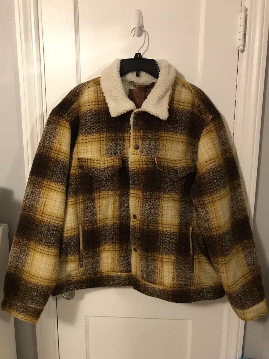 Levis plaid trucker best sale jacket
