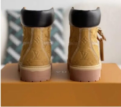 Louis Vuitton x Timberland Ankle Boots Wheat Embossed Monogram
