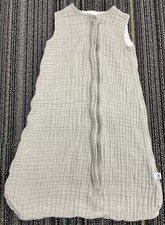 Little Unicorn Light Gray Grey Muslin Quilted Sleep Bag Wearable Small 0-6 month