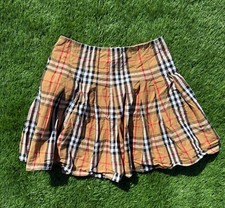 BURBERRY Pleated Mini Skirt Girls - Size Small Authentic