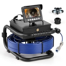 4.3 in. Sewer Inspection Camera with 66ft/20m Cable 12 LED Lights Length Marker