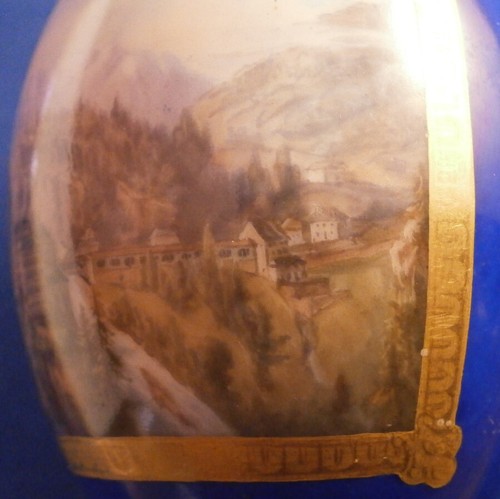 Rare Antique KPM Berlin Porcelaine Scenic Parfum Œuf Bouteille Porzellan Perfuem - Photo 5 sur 11