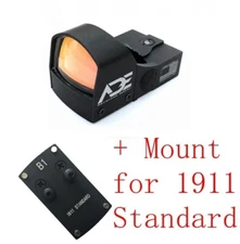 Ade Optics RD3-009 Compact Red Dot Sight Pistol + B1 Colt 1911 Optic Mount Plate