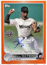 Kahlil Watson 2022 Topps Pro Debut Orange Parallel Auto Prospect Rookie /25