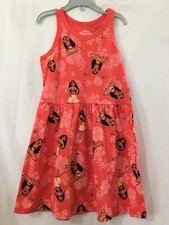 Disney Princess Moana Girls Dress Tank Play Sundress Coral Size 10/12 new