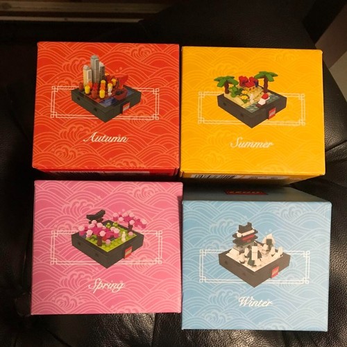 Lego Toysrus Bricktober 2019 four seasons set 4 types complete set Unopened NEW - Afbeelding 1 van 8