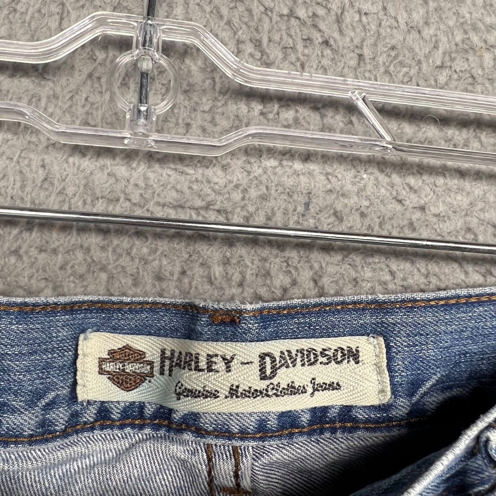 Vintage Harley Davidson Jeans Mens 36x32 Blue Fad… - image 6