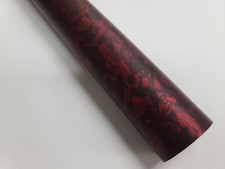 Premium Infused Forged Carbon Fiber Black Red Vinyl Car Wrap Sticker Film Roll