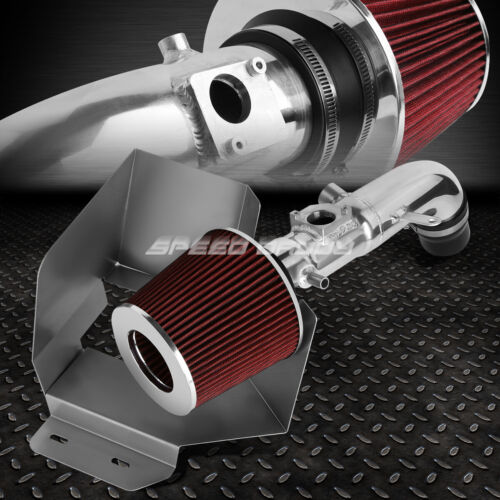 FOR 02-06 TOYOTA CAMRY I4 2.4 ALUMINUM 4"COLD AIR INTAKE+RED FILTER+HEAT SHIELD - Photo 1 sur 5