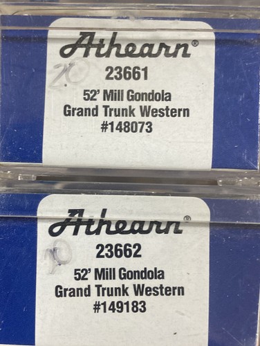 n scale athearn 52’ mill gondola Grand Trunk Western GTW runner pack set 2RD# - Picture 2 of 2