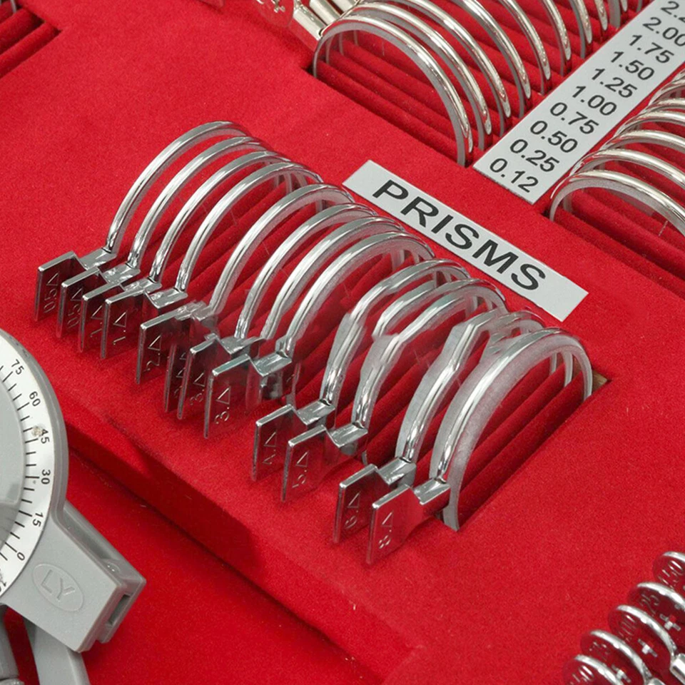 Juego de lentes ópticas de prueba 266 piezas kit de optometría borde de metal caja de aluminio marco de prueba Foto 2 de 4