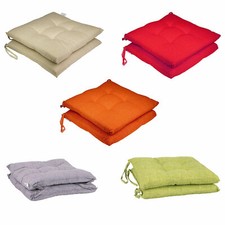 SET 2 CUSCINI MORBIDONI SEDIA COPRISEDIA POLTRONA IMBOTTITI LACCINO GIARDINO 