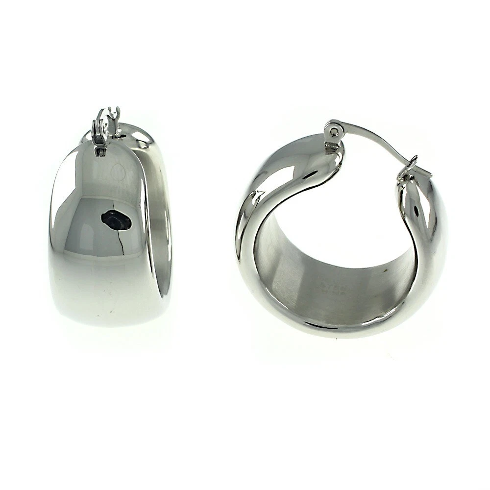Stately steel earrings deals