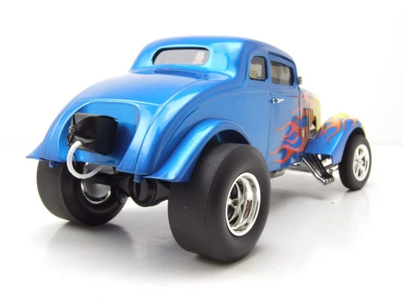 Willys Gasser 1933 Blu Con Fiamme Modellino 1:18 Acme - Immagine 2 di 4