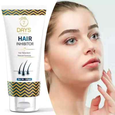 7 Days Natural Hair Inhibitor Cream For Permanent stop, Body & Facial Hair 100gm