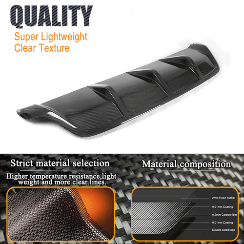 Carbon Diffusor für BMW X6 E71 08-14 Heckdiffusor Stoßstange Spoiler Heckansatz - Bild 9 von 13