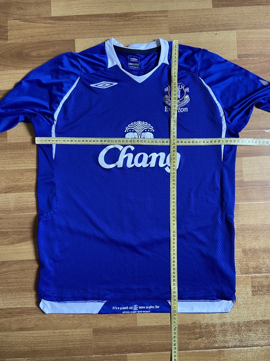 UMBRO　Everton　08-09　ホームユニフォーム　エヴァートンFC　青 2008-09 Everton Home Shirt Anichebe #28 - 7/10 - (M)