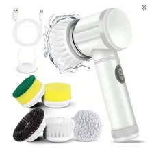 Electric Spin Scrubber Cleaning Brush Kit – Cordless Rechargeable with 5 Replace