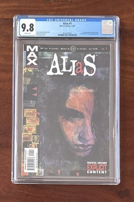 Alias #1 CGC 9.8 Marvel 2001 David Mack Cover 1st Appearance Jessica Jones