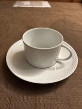 L'Objet Corde White Tea Cup & Saucer CR160