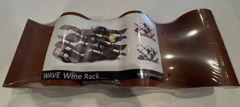 Wave Wine Rack Brown 21x7” New